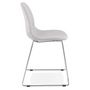 Voir la diapositive 3 : Paris Prix Chaise Design en Tissu  Sluna  85cm Gris & Chromé