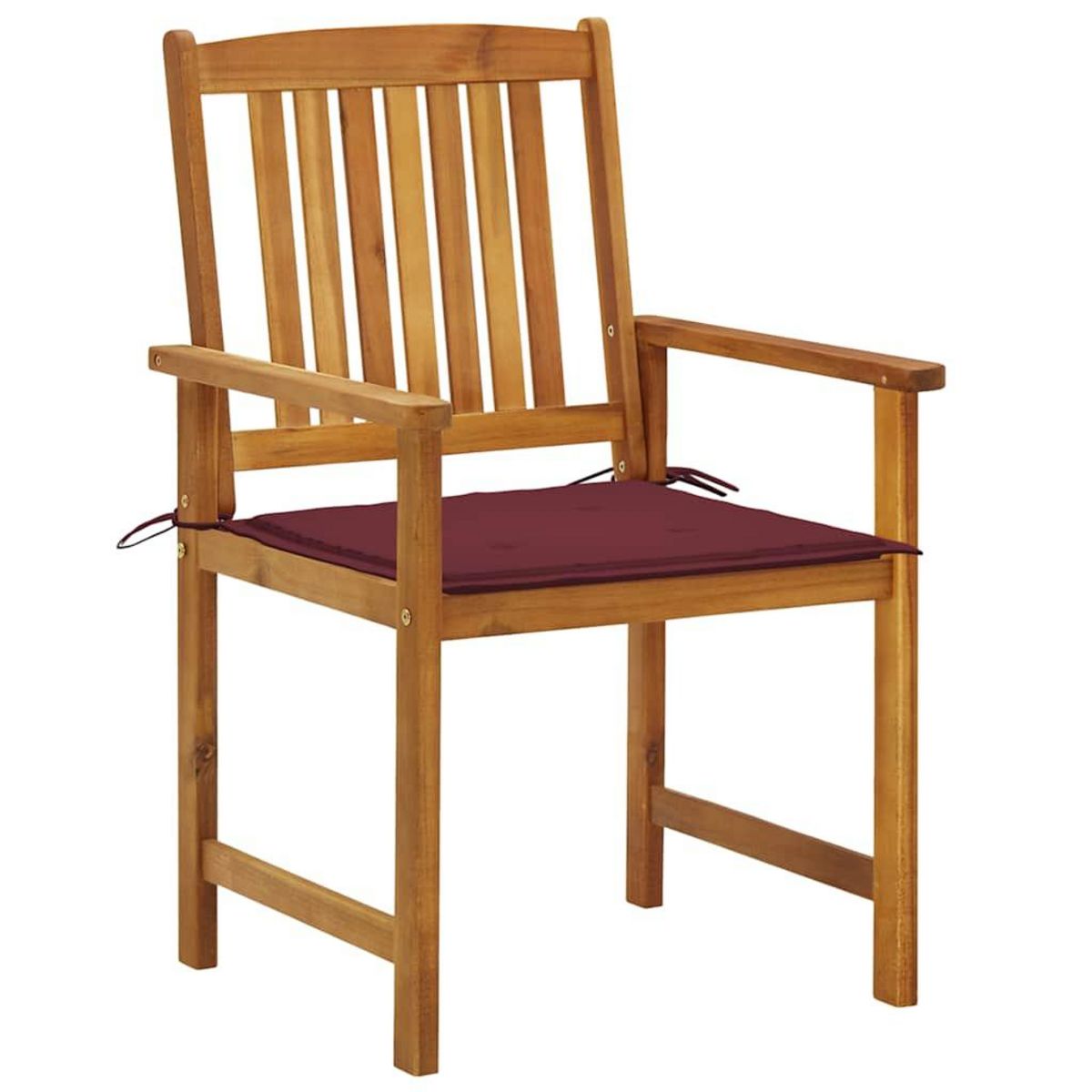 VIDAXL Chaises de jardin avec coussins lot de 2 Bois d'acacia massif