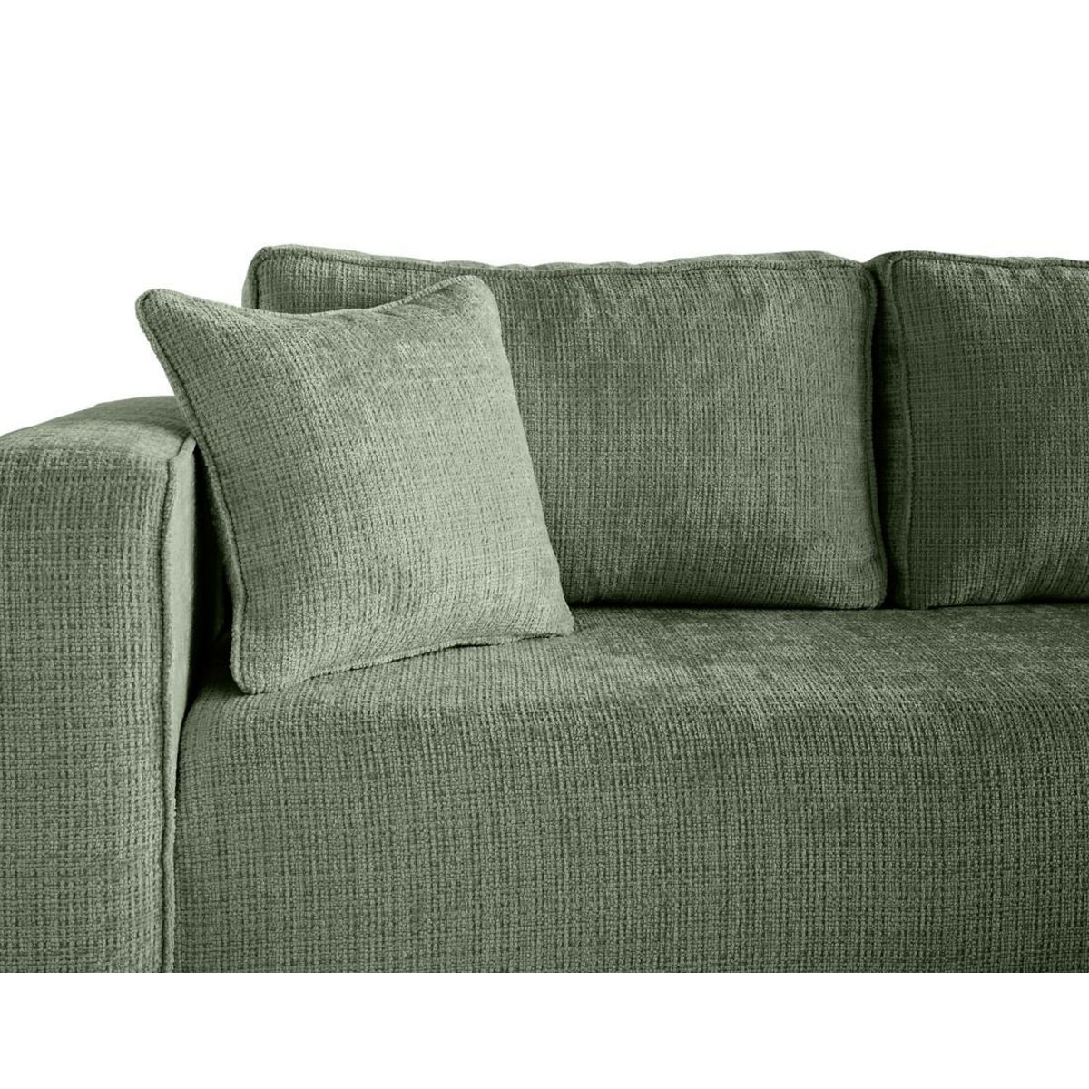 BEST MOBILIER Topaze - canapé d'angle déhoussable réversible 4 places en velours texturé