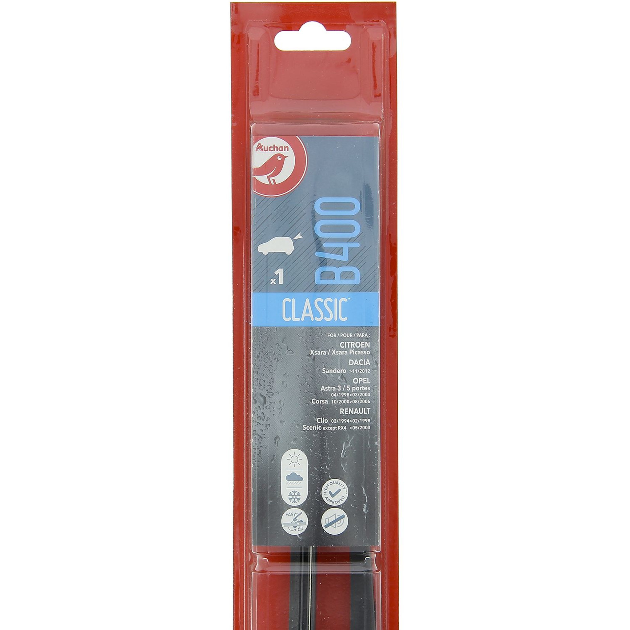 AUCHAN Balai d'essuie-glace B400 40cm pour CITROËN DACIA OPEL RENAULT