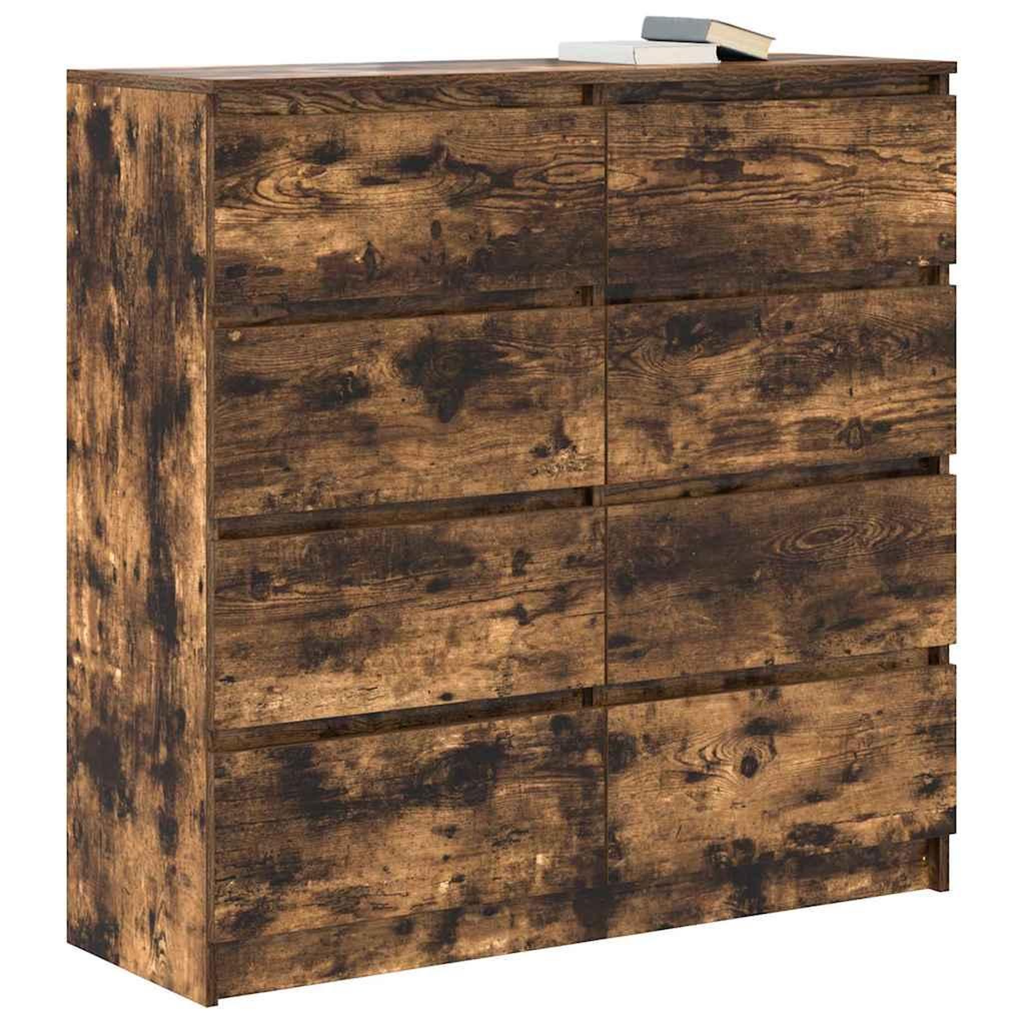 Voir la diapositive 4 : VIDAXL Buffet chene fume 100x35x99 cm bois d'ingenierie