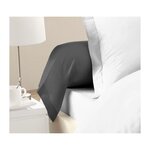 LOVELY HOME LOVELY HOME Lot de 2 Taies de Traversin 100% coton 85x185 cm gris fonce