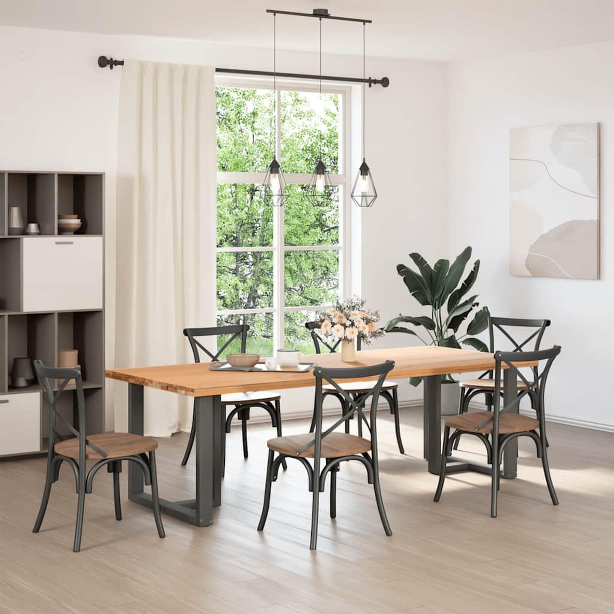 Voir la diapositive 2 : VIDAXL Pieds de table a manger forme de T 2 pcs 80x35x(72-73) cm acier