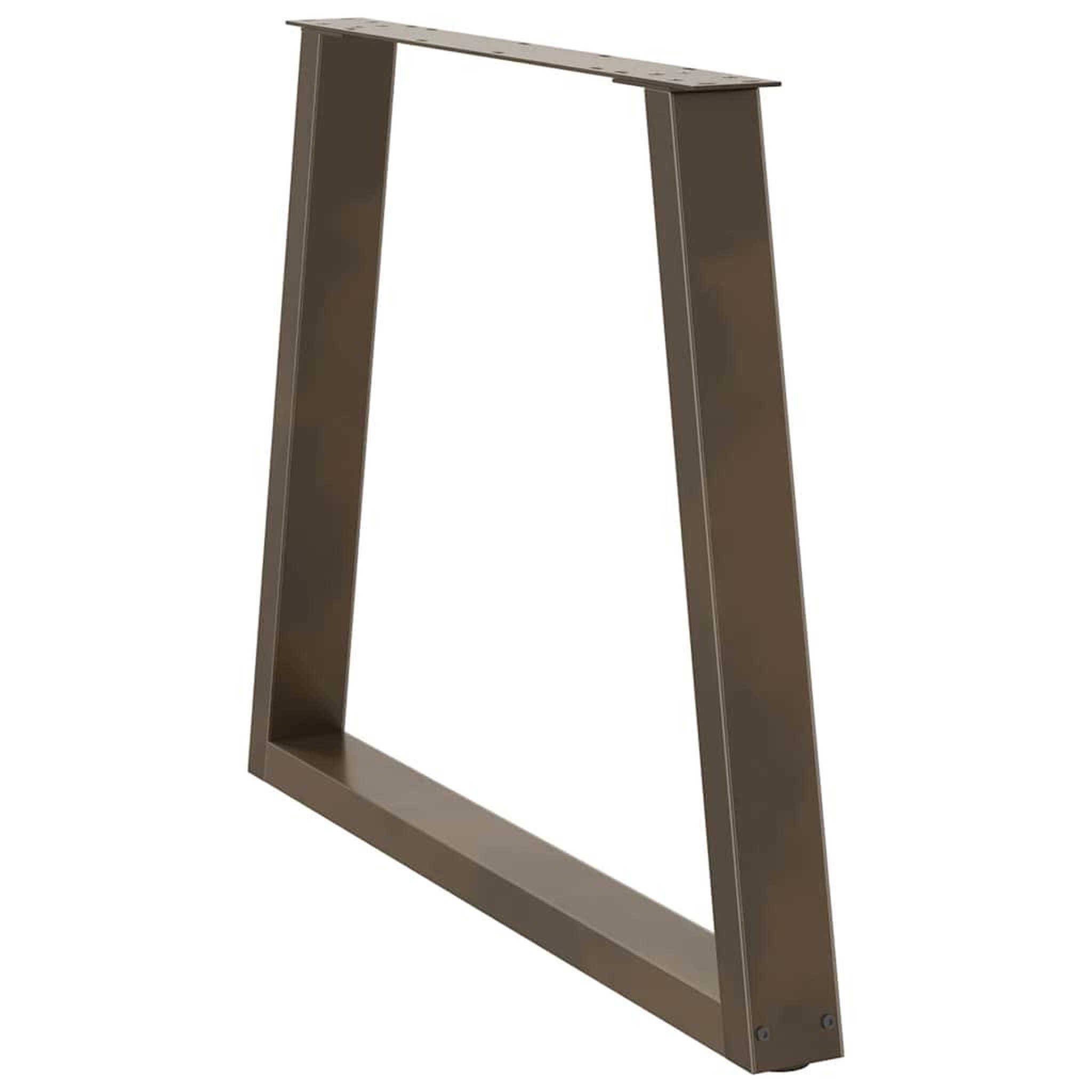 Voir la diapositive 4 : VIDAXL Pieds de table a manger forme V 3 pcs acier naturel acier
