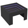 Voir la diapositive 3 : VIDAXL Table basse avec LED infini noir 50x50x30 cm