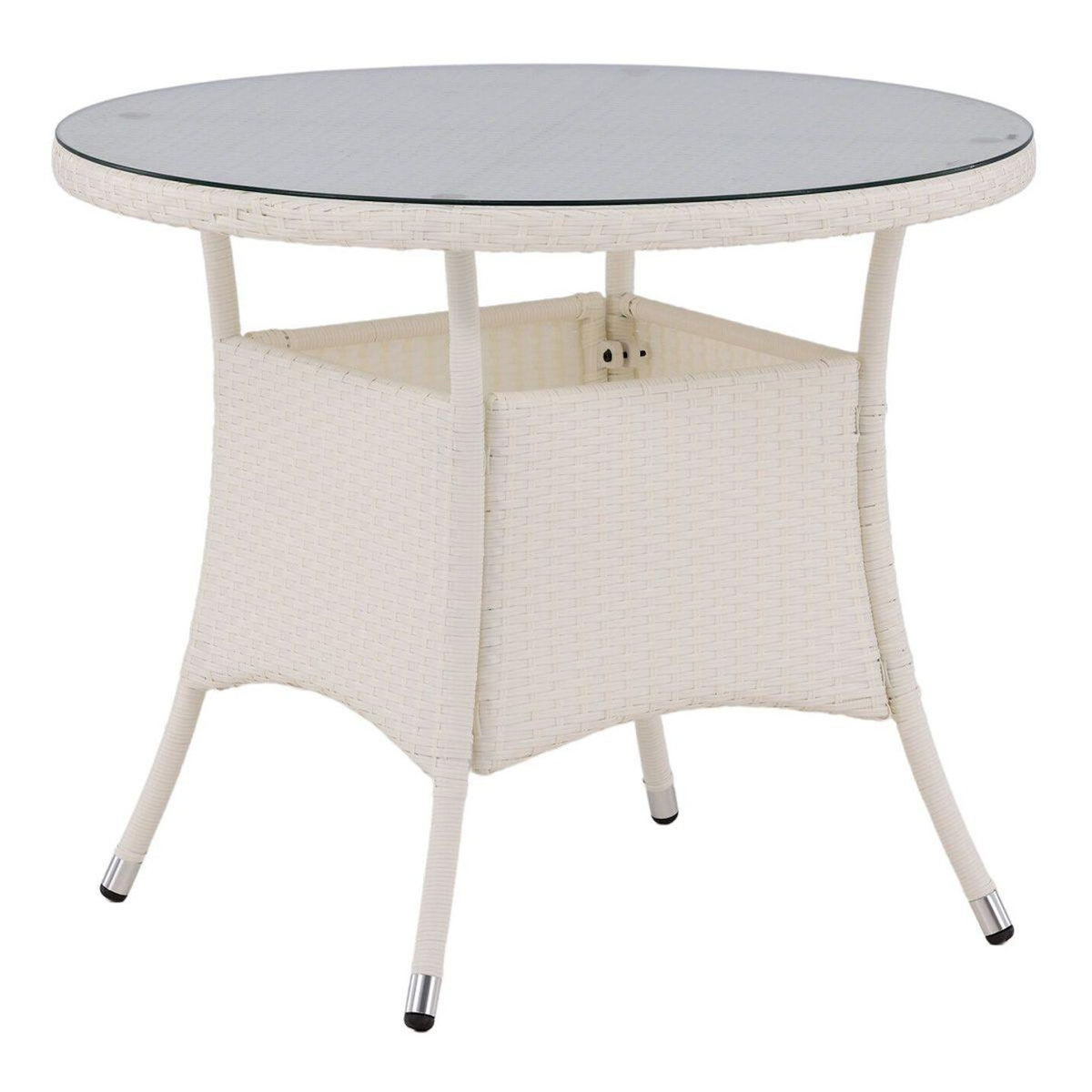 Paris Prix Table de Jardin Ronde  Volta  90cm Blanc