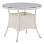 Voir la diapositive 1 : Paris Prix Table de Jardin Ronde  Volta  90cm Blanc