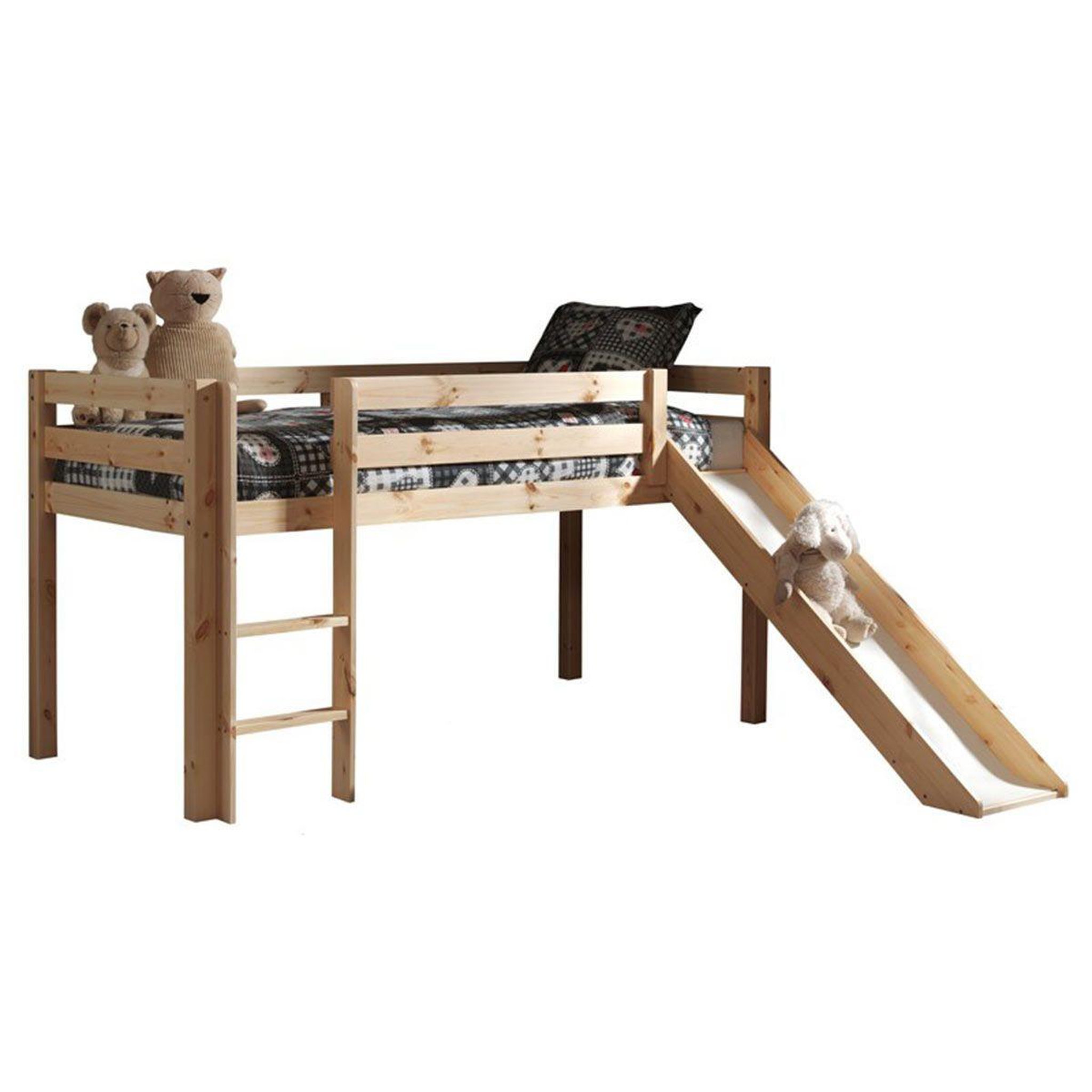 Voir la diapositive 2 : Paris Prix Pack - lit enfant toboggan, tente & 3 pochettes  pino spring  naturel