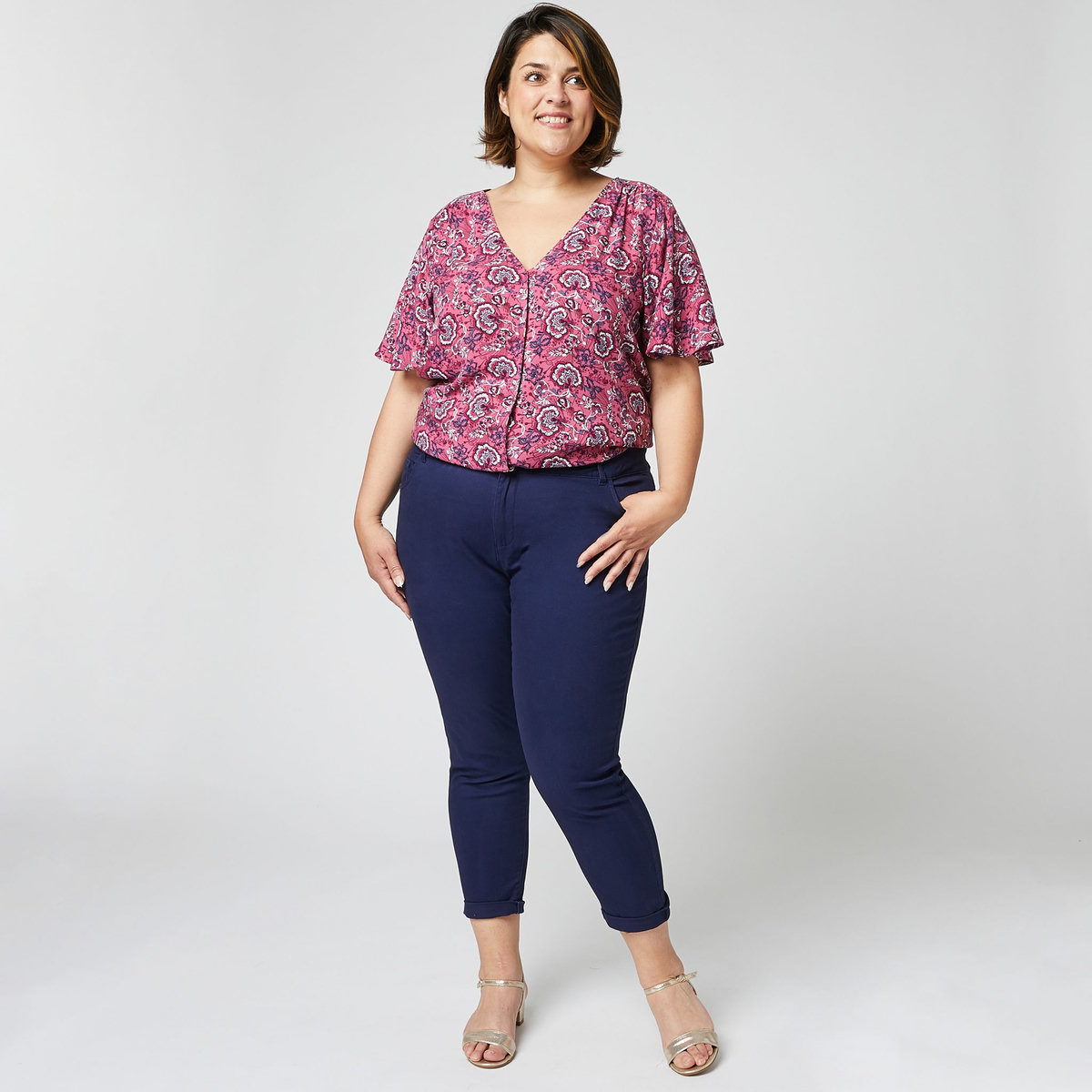 IN EXTENSO Pantalon twill slim femme