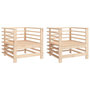 Voir la diapositive 2 : VIDAXL Chaises de jardin lot de 2 bois massif de pin