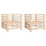 Voir la diapositive 2 : VIDAXL Chaises de jardin lot de 2 bois massif de pin