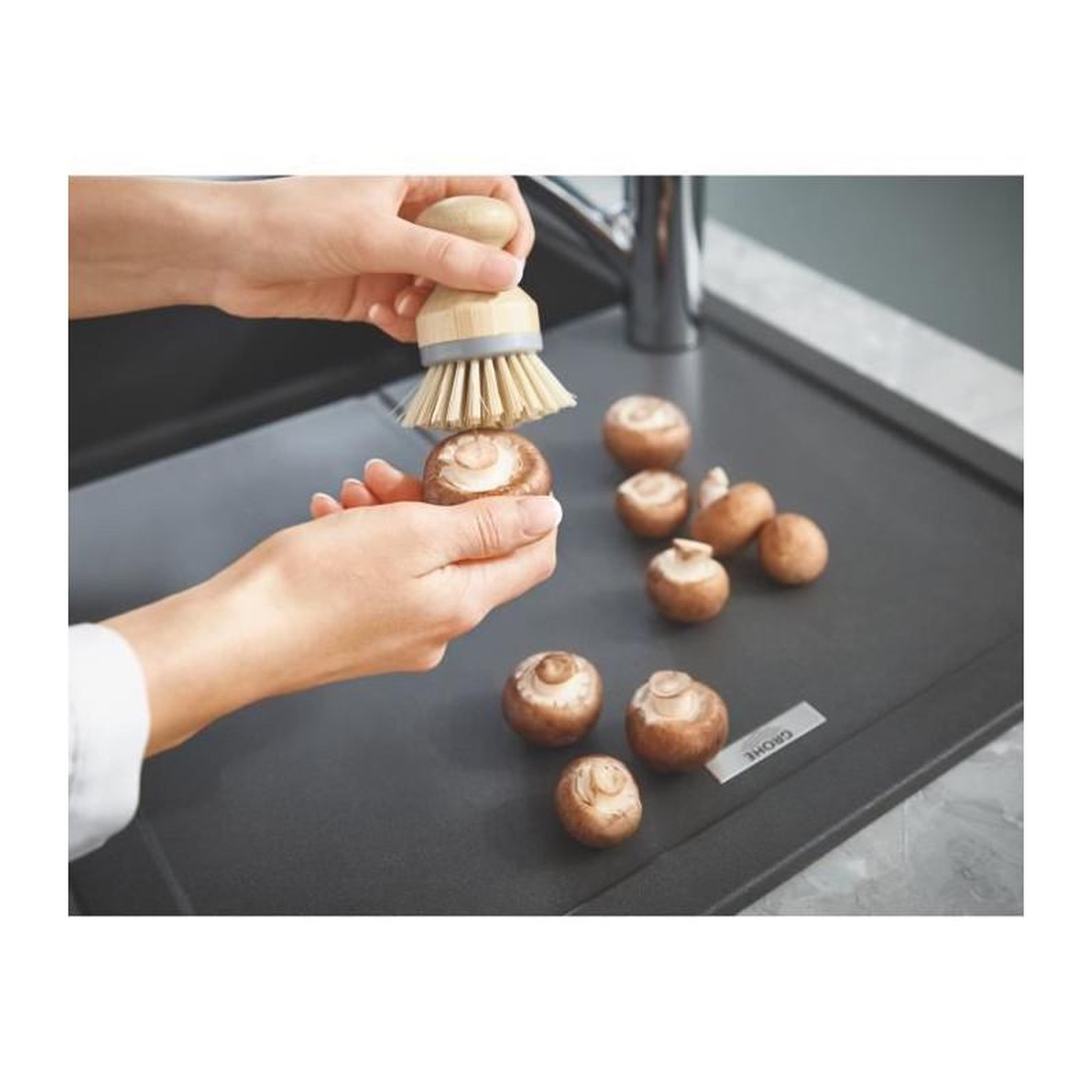 Voir la diapositive 4 : Grohe Evier composite avec egouttoir - GROHE - K200