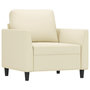 Voir la diapositive 3 : VIDAXL Ensemble de canapes 4 pcs avec coussins Creme Similicuir
