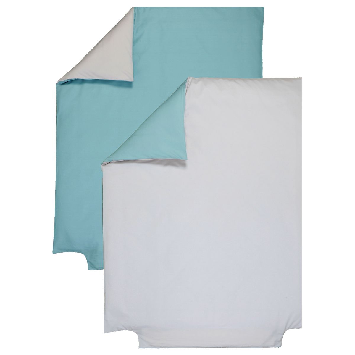 PTIT BASILE Housse de couette bicolore en coton bio 120x150 cm