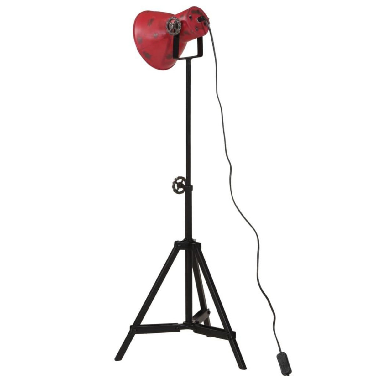 VIDAXL Lampadaire 25 W rouge delave 35x35x65/95 cm E27