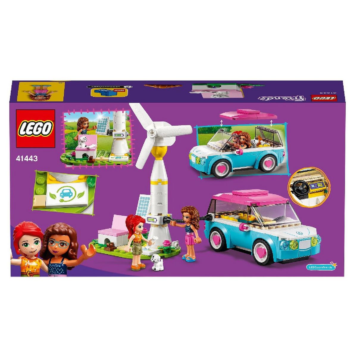 LEGO Friends 41443 La Voiture Electrique d&rsquo;Olivia, Jeu pour Enfant de 6 ans et plus