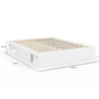 Voir la diapositive 4 : ID MARKET Cadre de lit double SALEM avec rangements et sommier 140 x 190 cm blanc