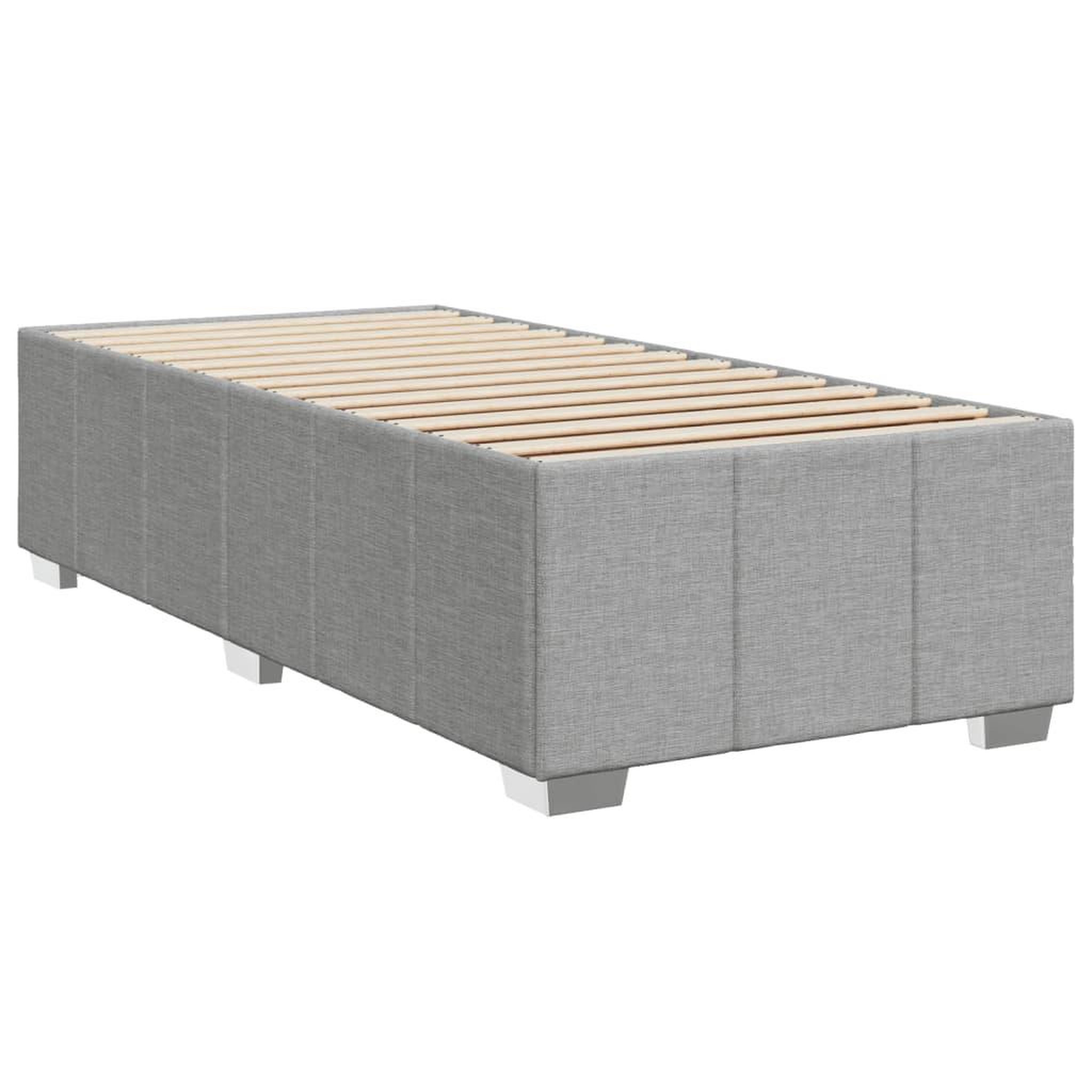 Voir la diapositive 3 : VIDAXL Cadre de lit sans matelas gris clair 100x200 cm tissu