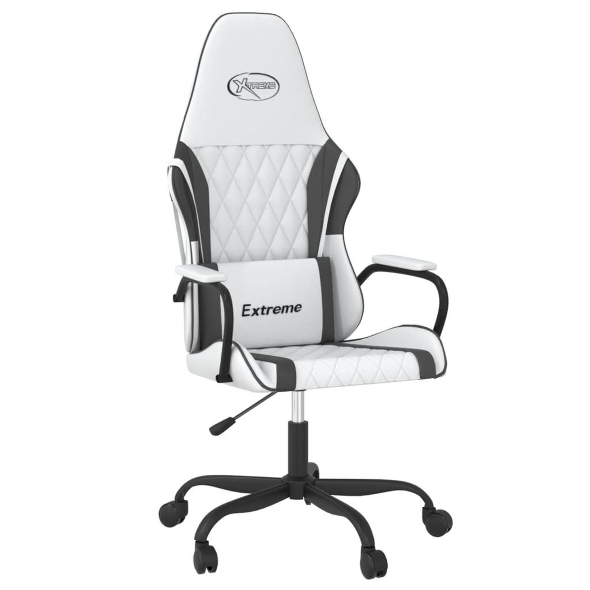 Voir la diapositive 2 : VIDAXL Chaise de jeu de massage Blanc et noir Similicuir