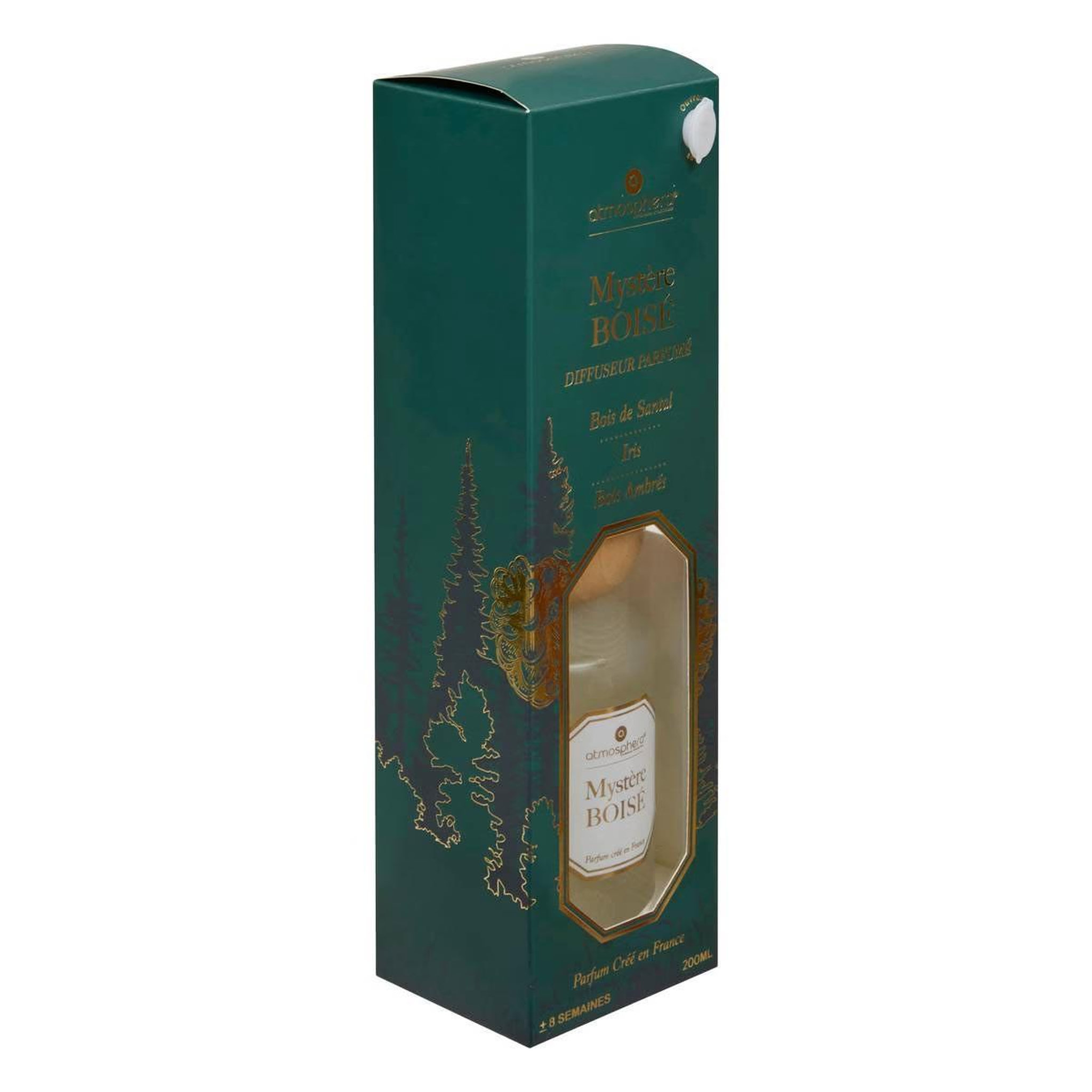 Voir la diapositive 2 : ATMOSPHERA Diffuseur de parfum en verre  elisa  200ml mystère boisé