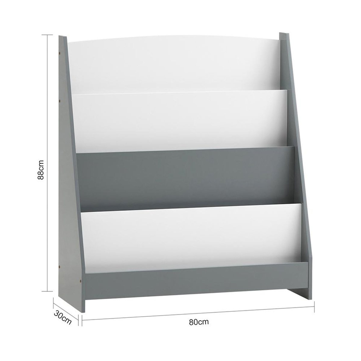 SOBUY SoBuy - Bibliothèque Enfant à 4 étagères - Nordique - KMB32