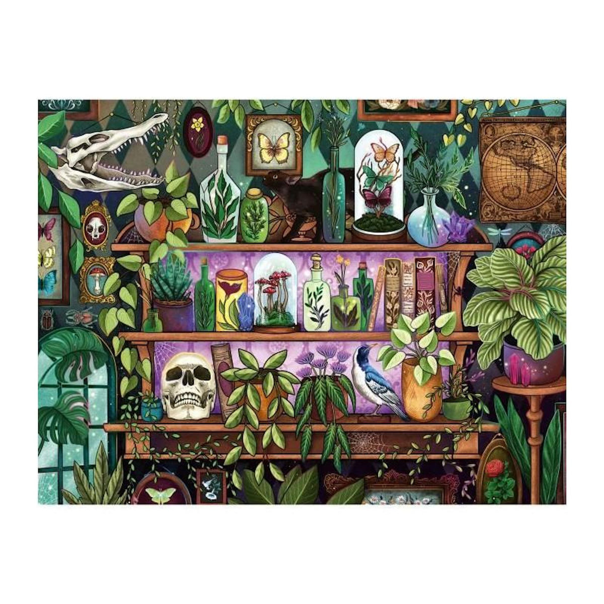 RAVENSBURGER Puzzle 2000 pièces - Bibelots et objets de sorcière, Plantes - Premium - Dès 14 ans