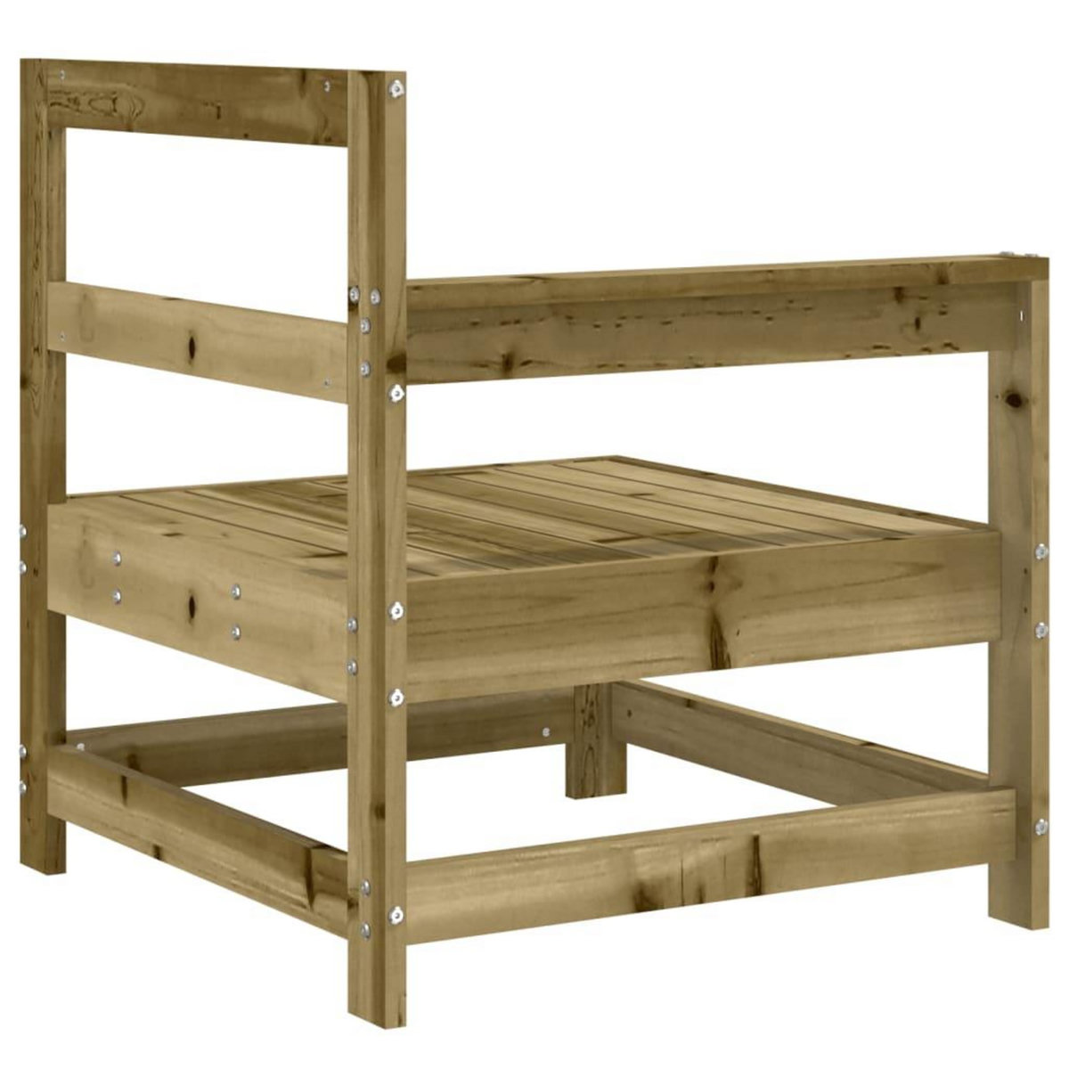 VIDAXL Canape d'angle de jardin bois de pin impregne