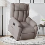 VIDAXL Fauteuil inclinable electrique taupe tissu