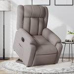 VIDAXL Fauteuil inclinable electrique taupe tissu