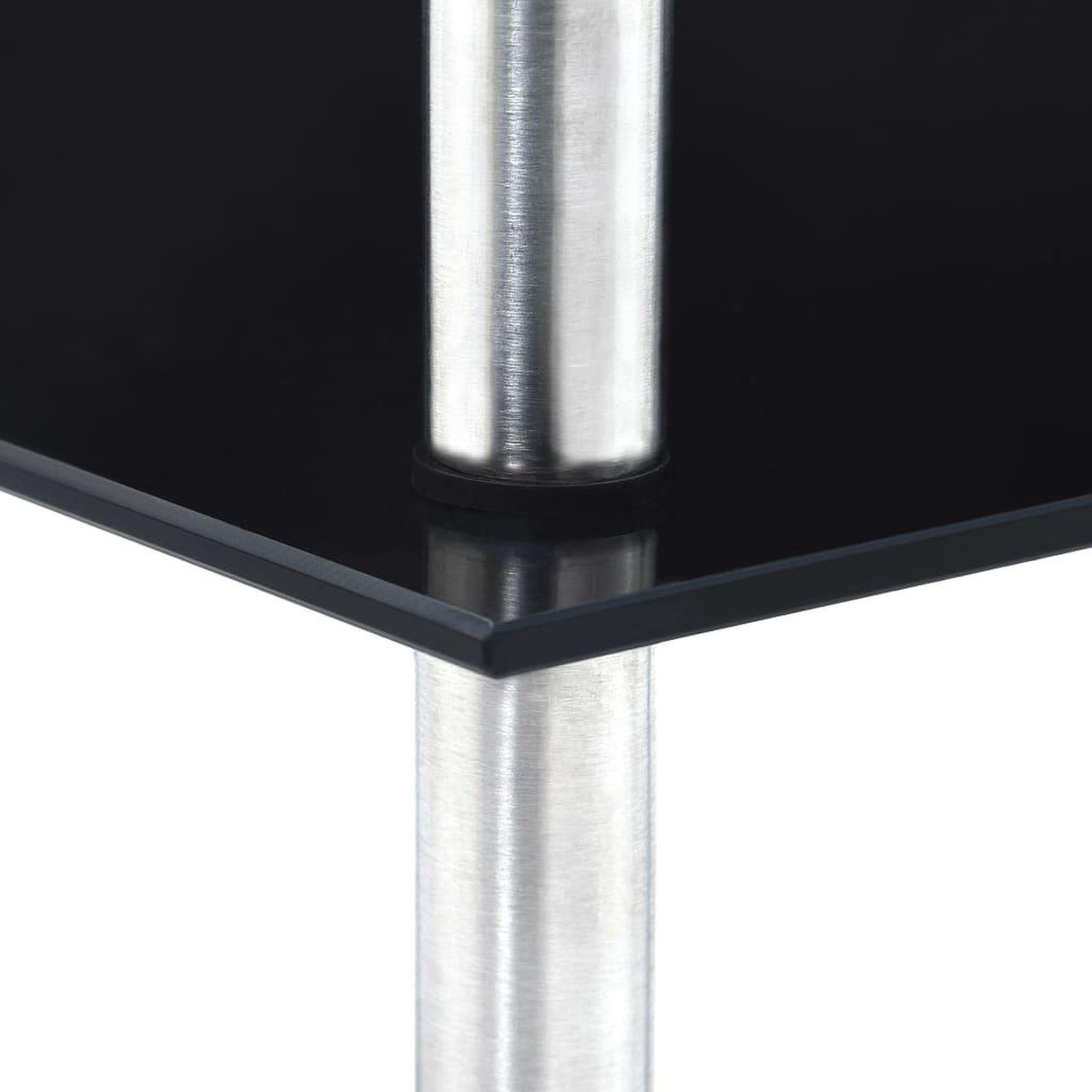 Voir la diapositive 4 : VIDAXL Etagere 4 niveaux Noir 30x30x100 cm Verre trempe