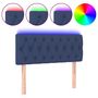 Voir la diapositive 2 : VIDAXL Tete de lit a LED Bleu 90x7x78/88 cm Tissu