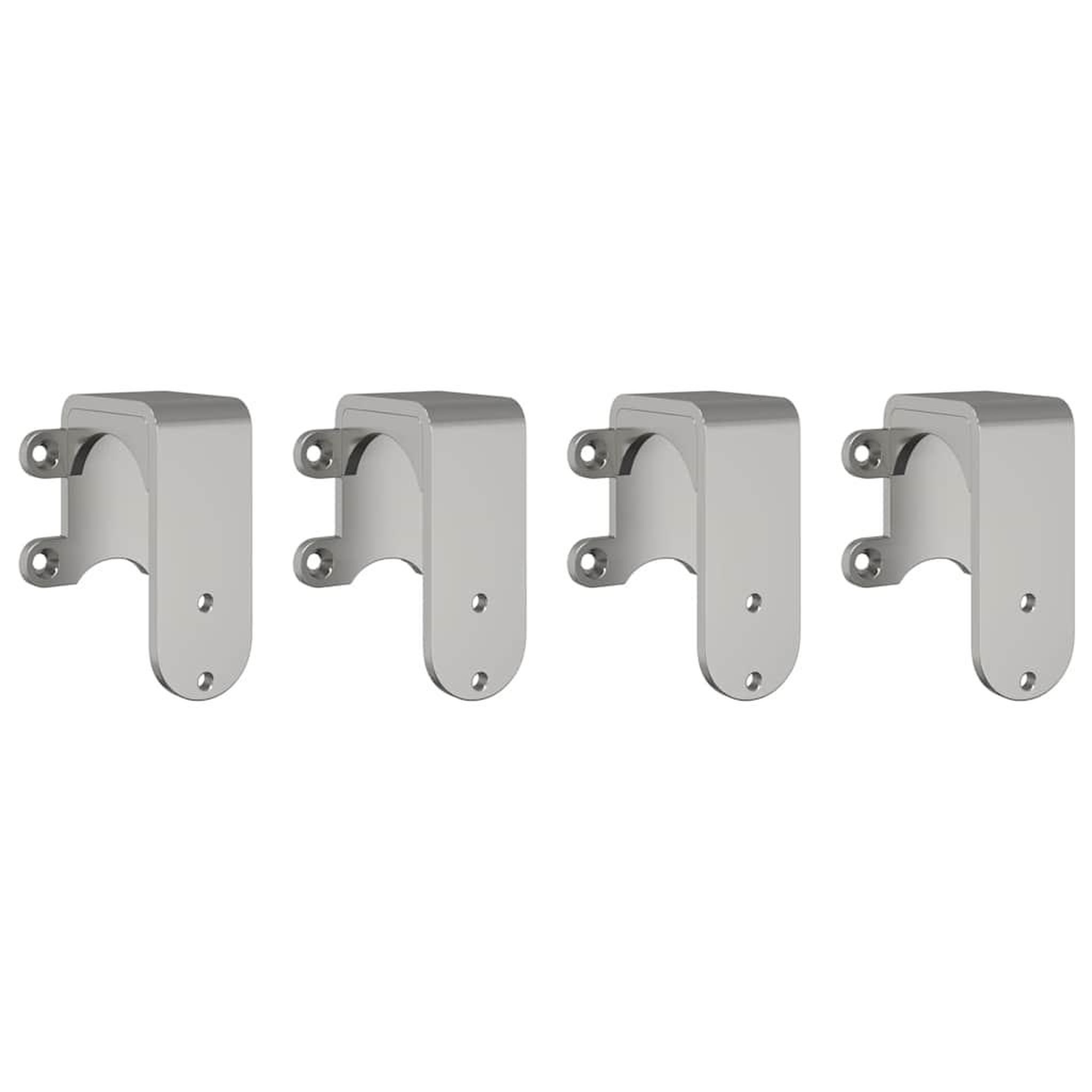 VIDAXL Supports de derivation pour portes de grange 4 pcs rails plats