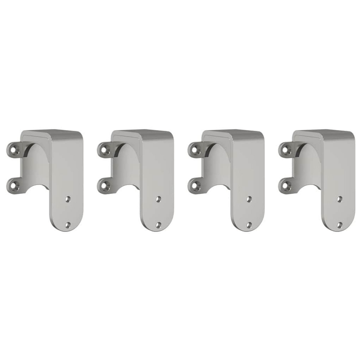 VIDAXL Supports de derivation pour portes de grange 4 pcs rails plats