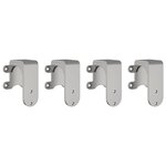 VIDAXL Supports de derivation pour portes de grange 4 pcs rails plats