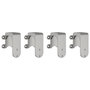 Voir la diapositive 1 : VIDAXL Supports de derivation pour portes de grange 4 pcs rails plats