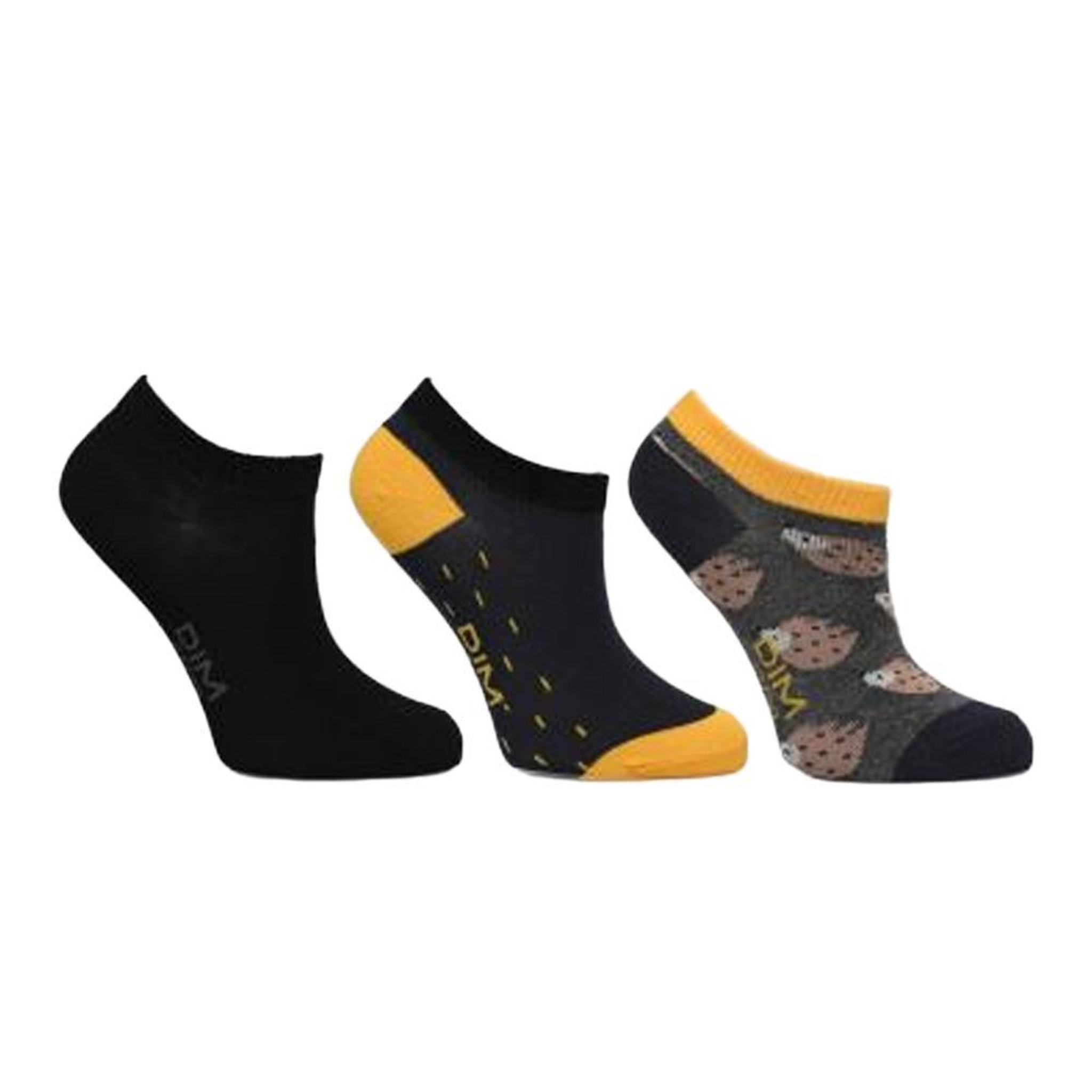 Voir la diapositive 2 : DIM Chaussettes Grises à Motifs Fille Dim Fantaisie