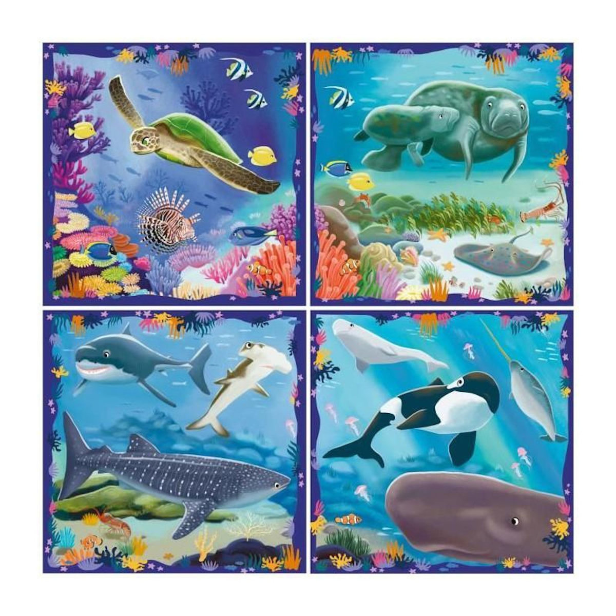 RAVENSBURGER Puzzle 12004004 Les animaux marins – Puzzle enfant dès 5 ans – UP! – Ravensburger