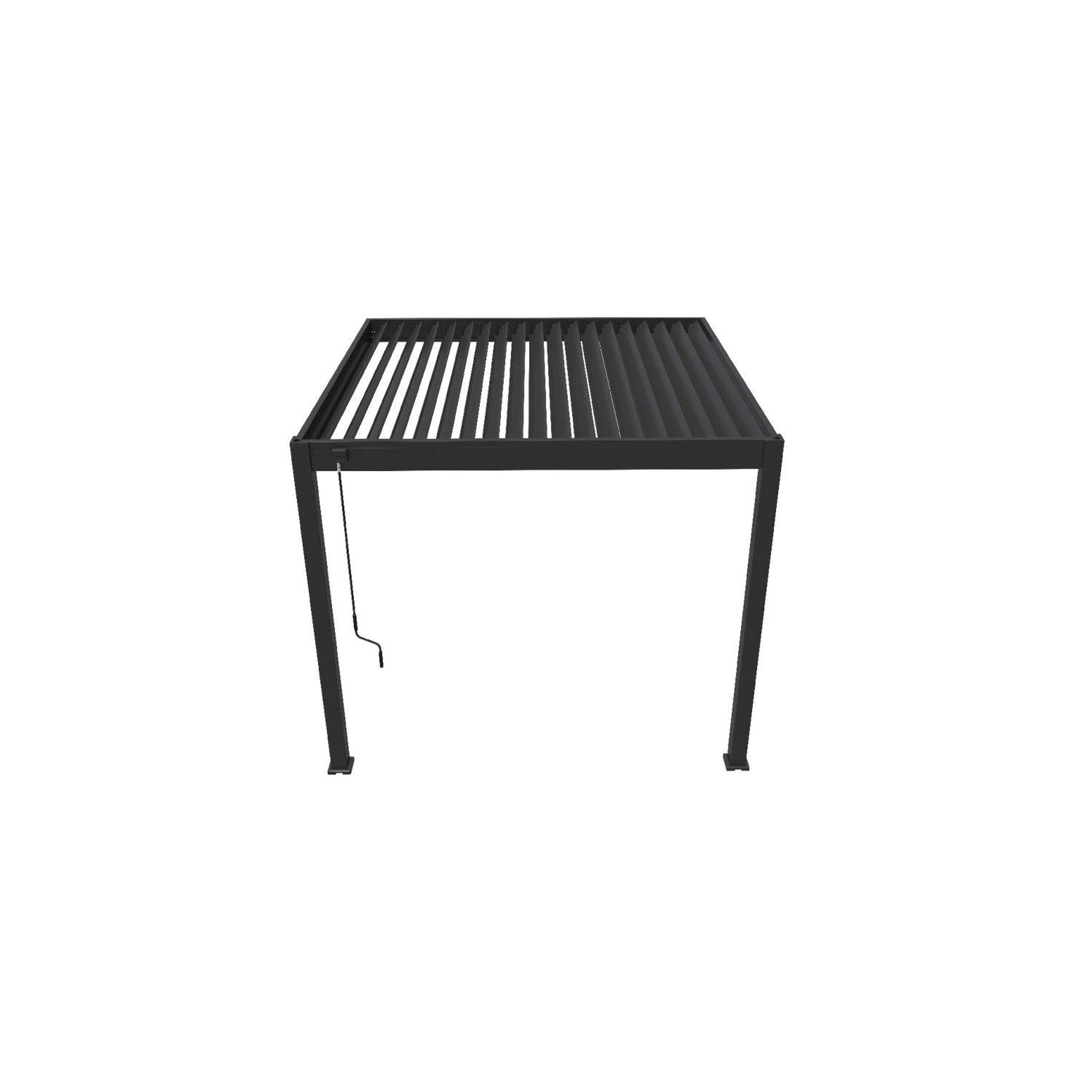 Voir la diapositive 5 : Pergola Bioclimatique adossée 3x3 m - Anthracite - VS OmBREA®