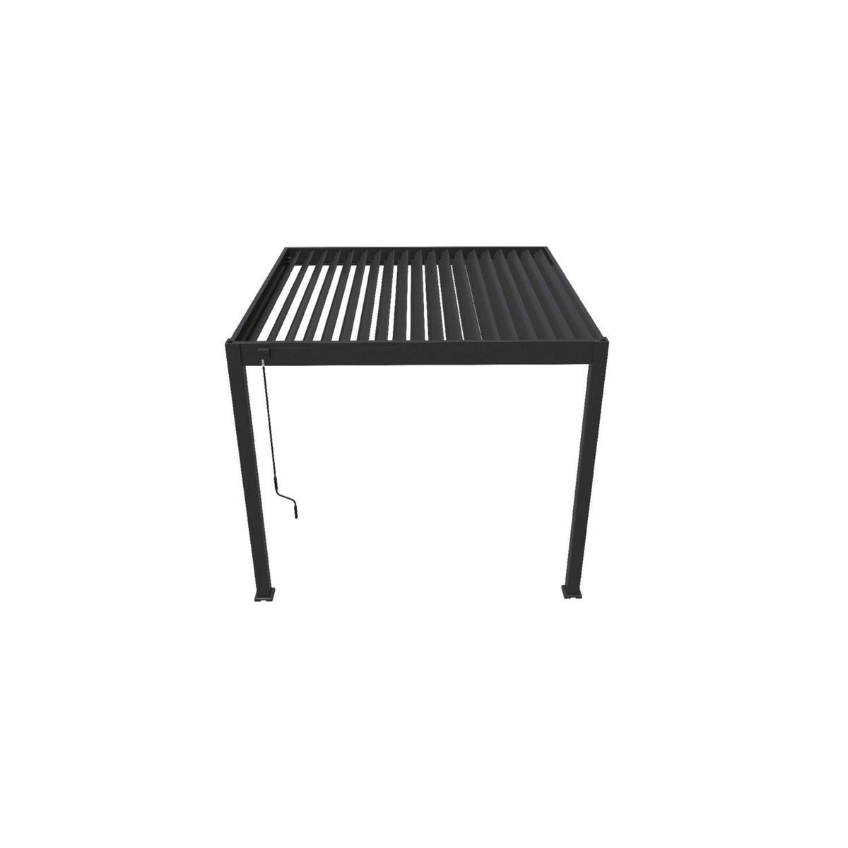 Pergola Bioclimatique adossée 3x3 m - Anthracite - VS OmBREA®