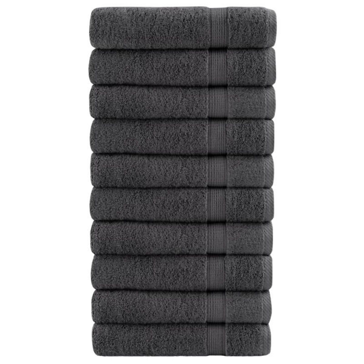 VIDAXL Essuie mains de qualité supérieure SOLUND 10 pcs anthracite