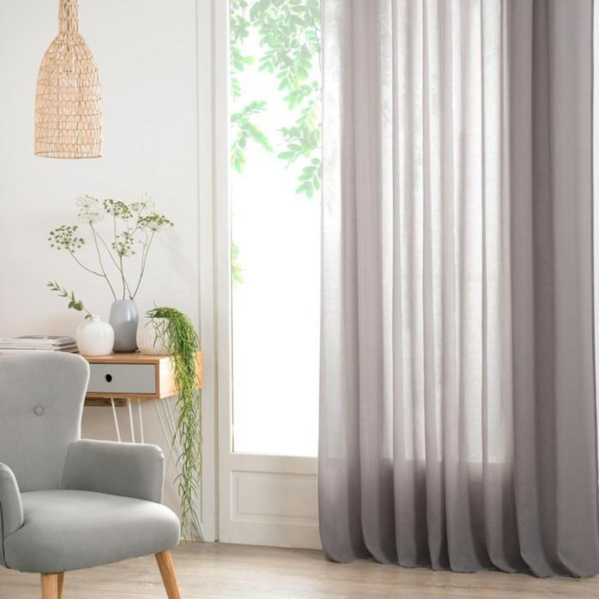 ATMOSPHERA Rideau Voilage  Ana  140x240cm Gris