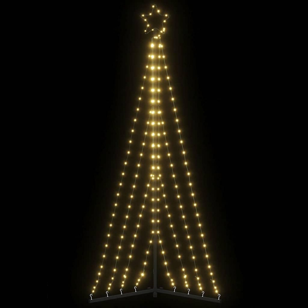 VIDAXL Sapin de Noël a LED 339 LED blanc chaud 182 cm