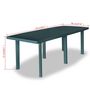 Voir la diapositive 6 : VIDAXL Table de jardin Vert 210 x 96 x 72 cm Plastique
