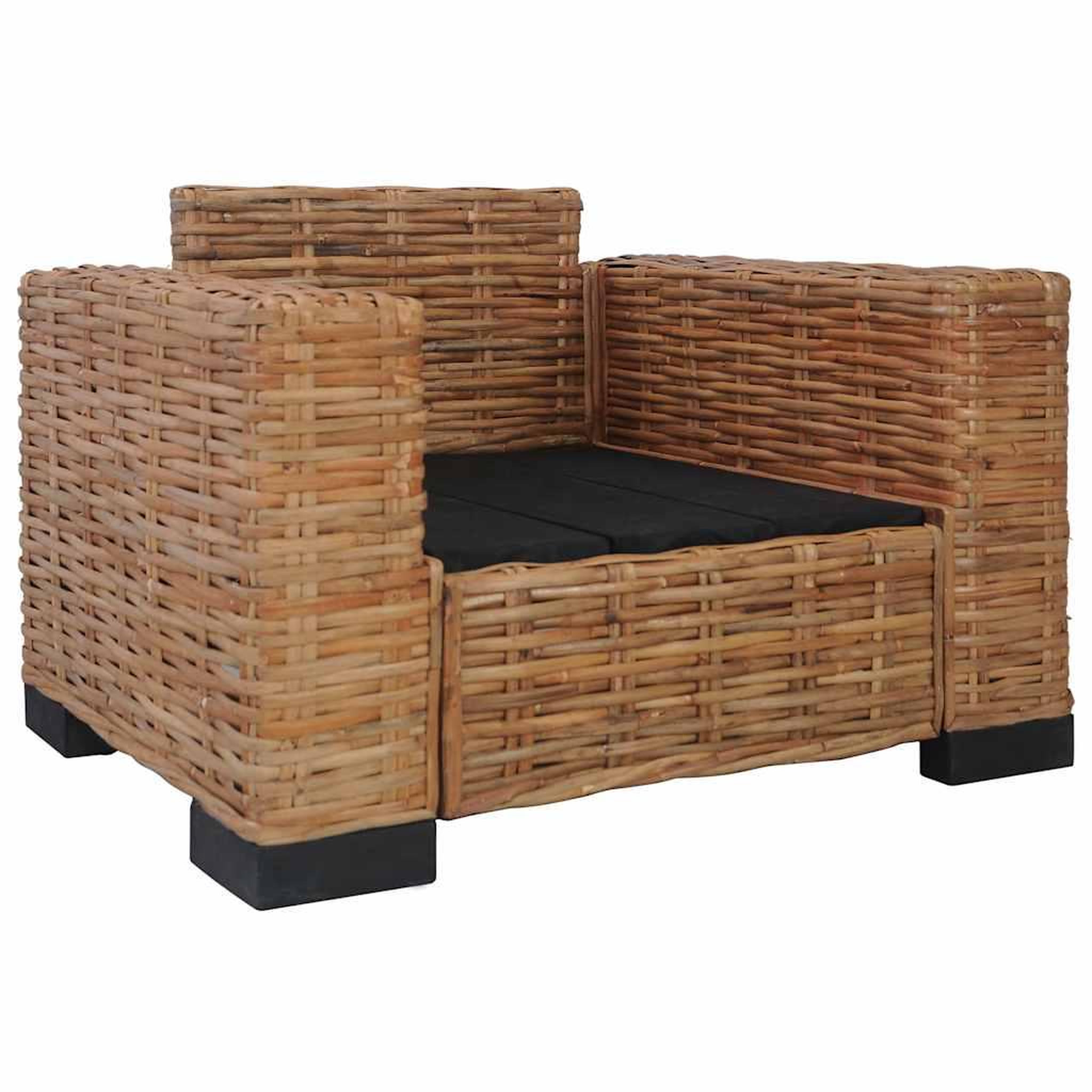 Voir la diapositive 5 : VIDAXL Fauteuil avec coussins Rotin naturel