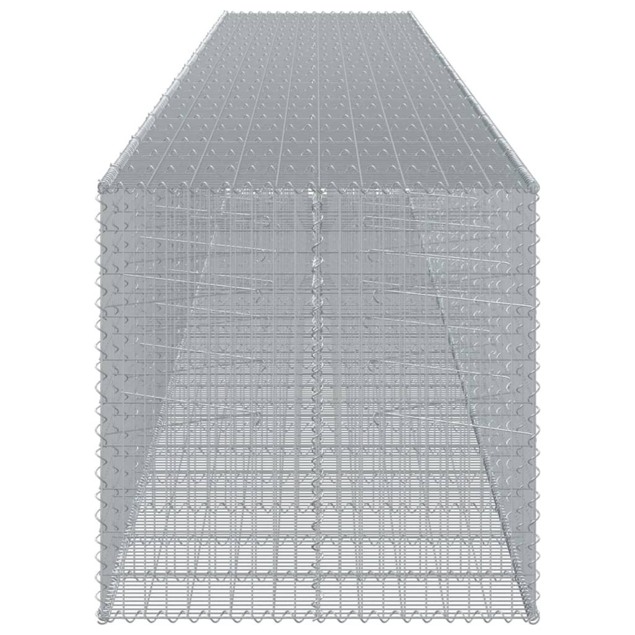 Voir la diapositive 4 : VIDAXL Panier gabion avec couvercle 1150x100x100 cm fer galvanise