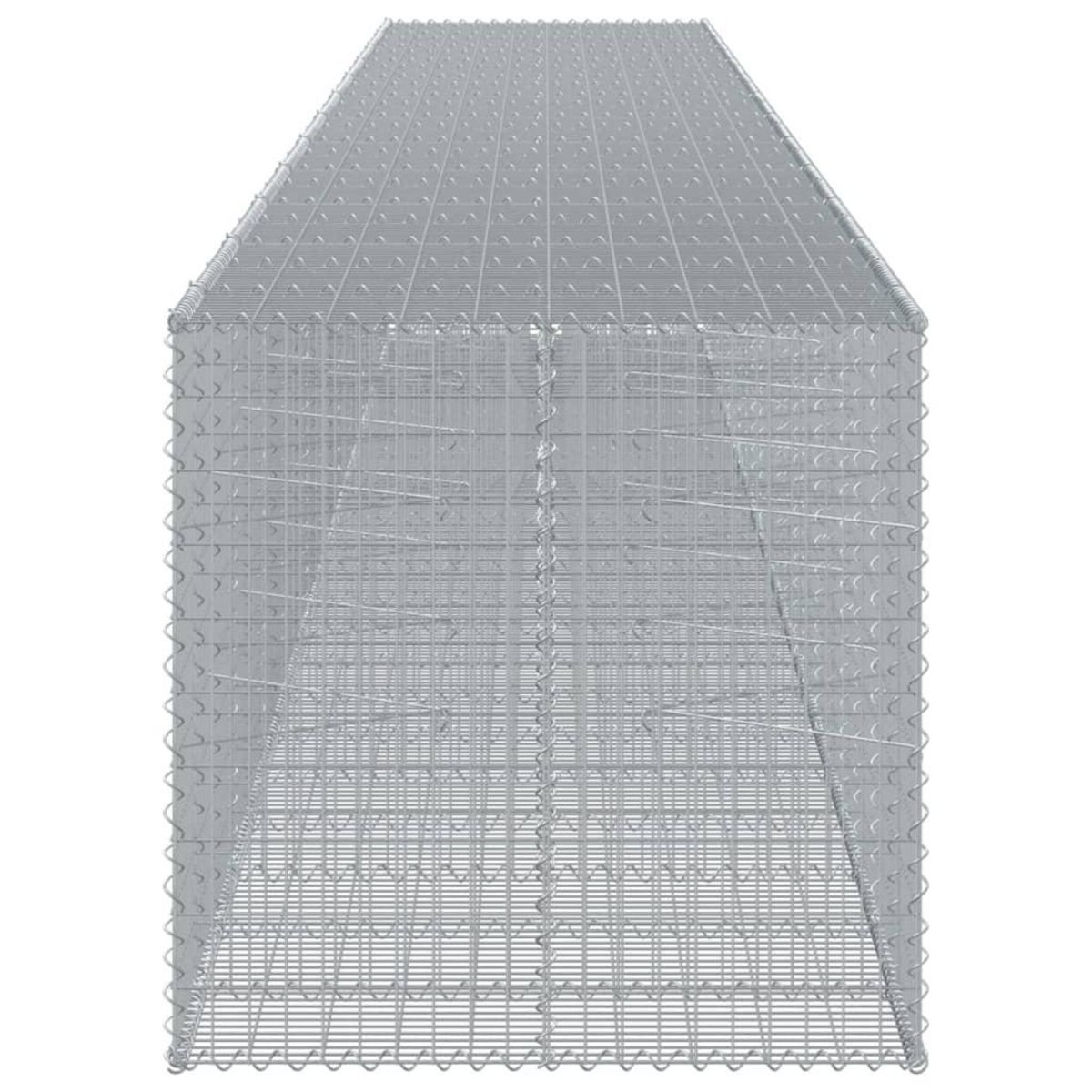 VIDAXL Panier gabion avec couvercle 1150x100x100 cm fer galvanise