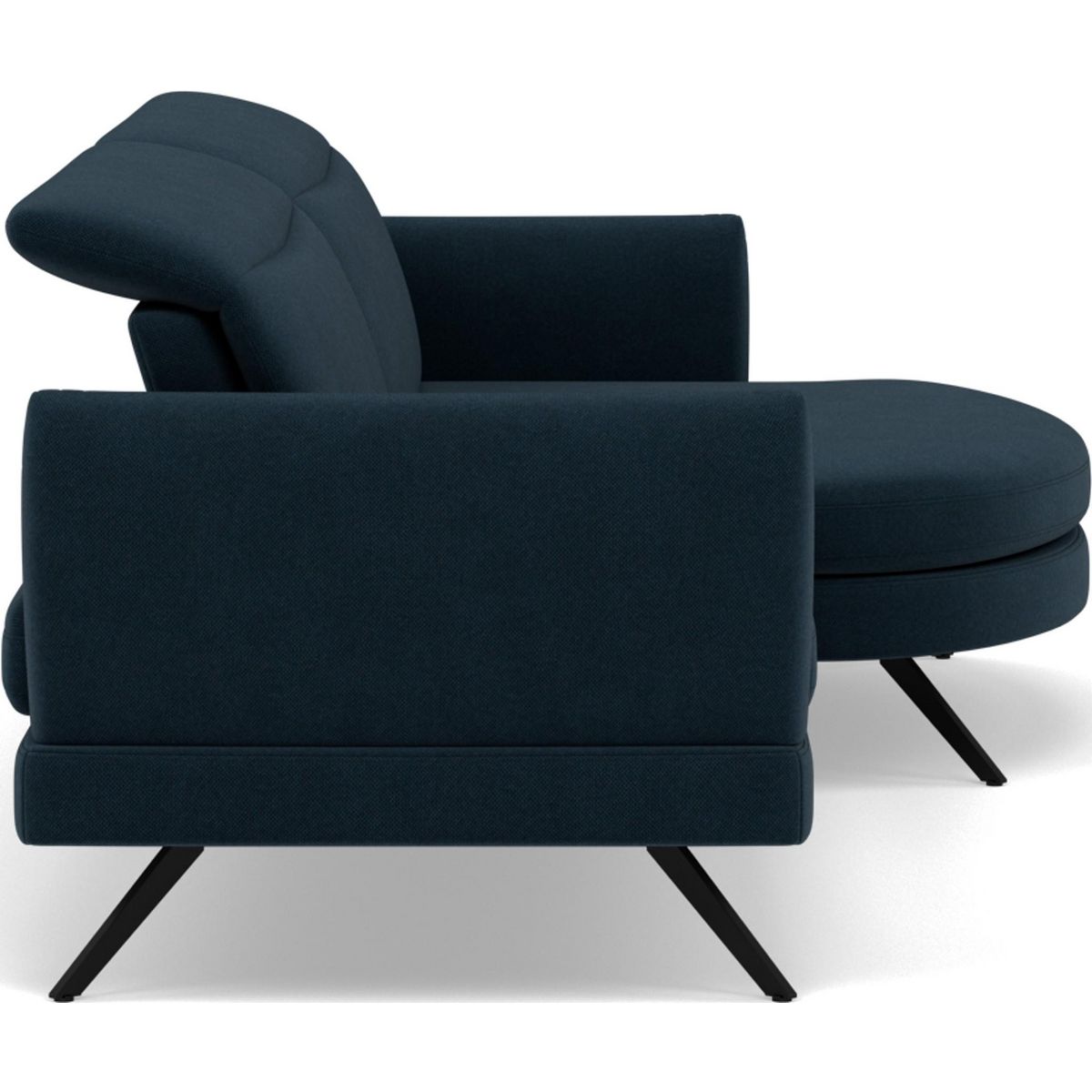 LISA DESIGN Terry - canapé d'angle droit 4 places avec têtières réglables en tissu texturé