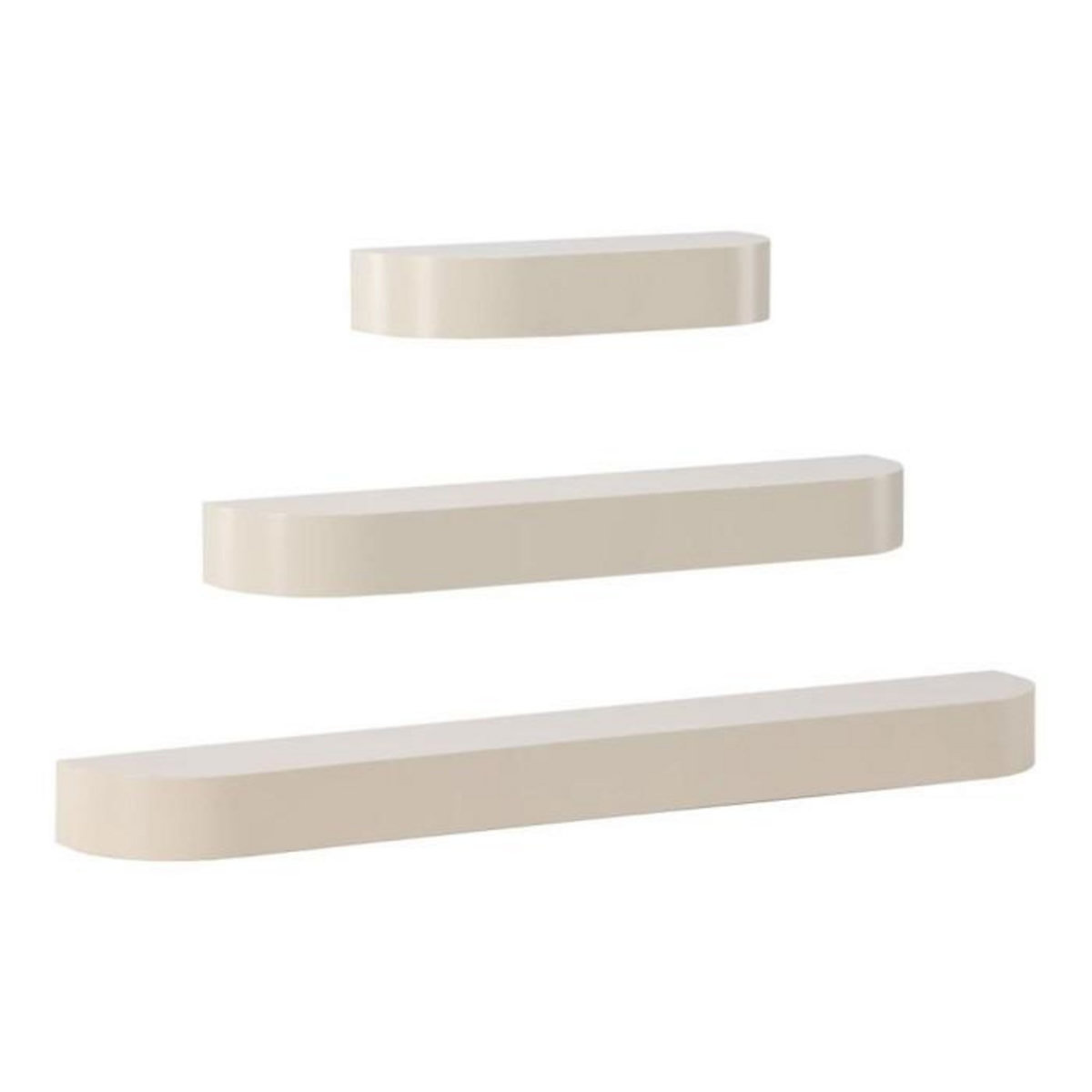 Paris Prix Lot de 3 Étagères Design  Glow  135cm Beige