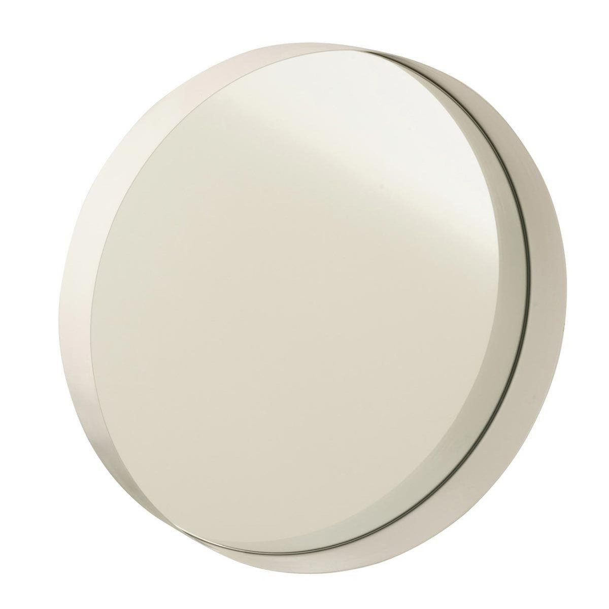 Paris Prix Miroir Mural Rond Déco  Bord Métal  40cm Blanc
