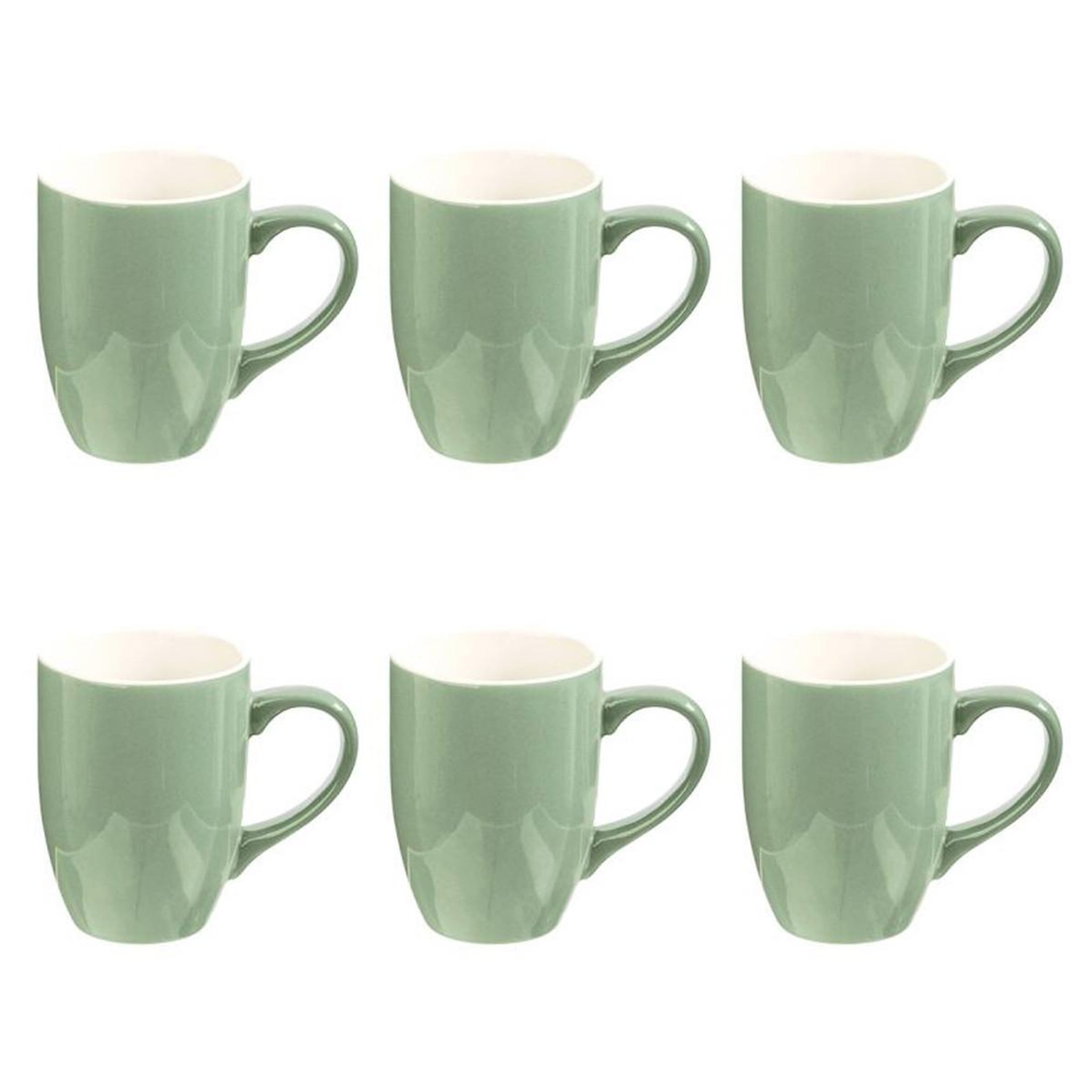 SECRET DE GOURMET Lot de 6 mugs  colorama  38cl menthe